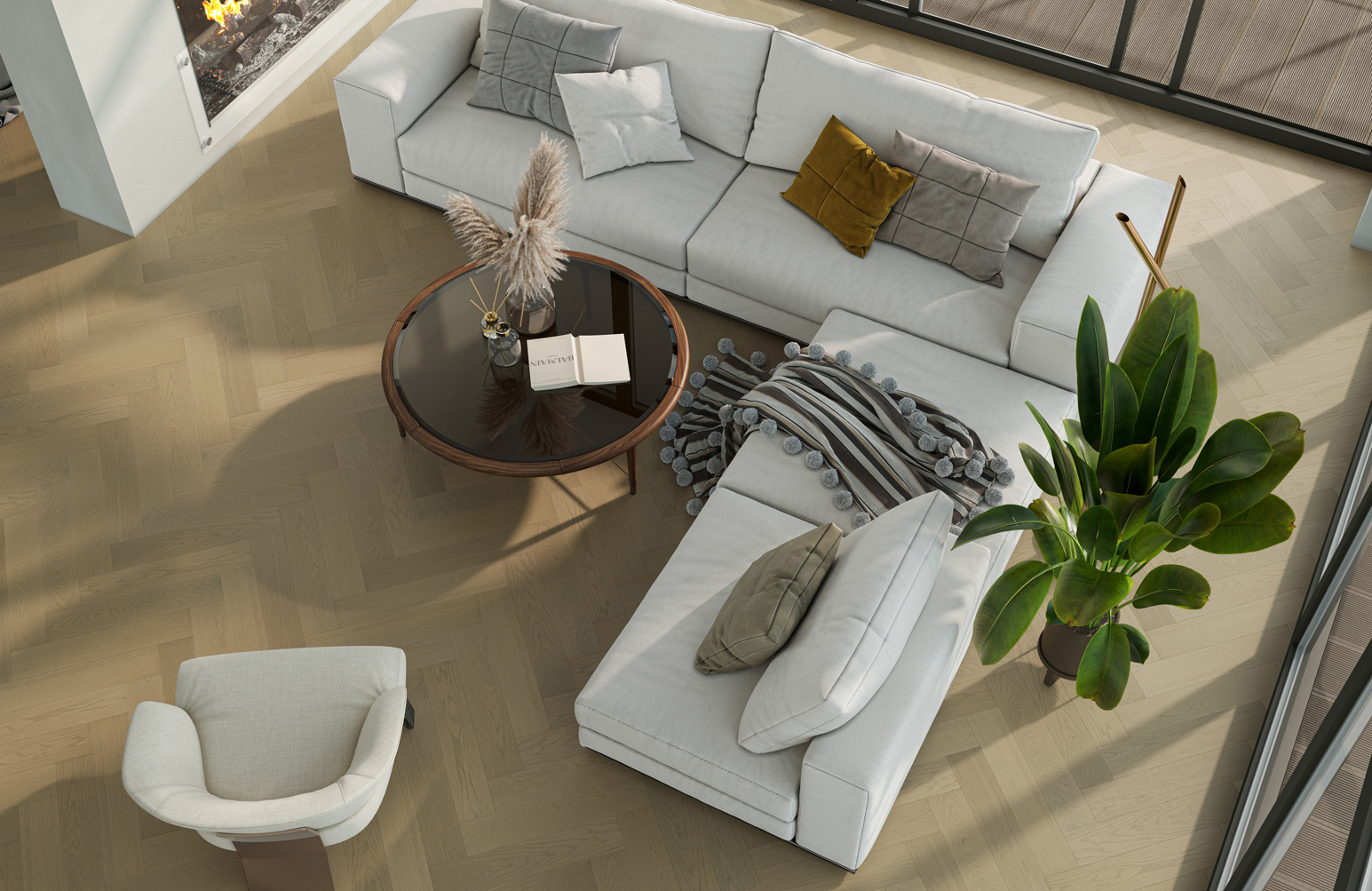 Композитная паркетная доска Quartz Parquet Елка Дуб шампань 33-414 венгерская елка 635×127×5 фото в интерьере Композитная паркетная доска Quartz Parquet Елка Дуб шампань 33-414 венгерская елка 635×127×5 фото в интерьере