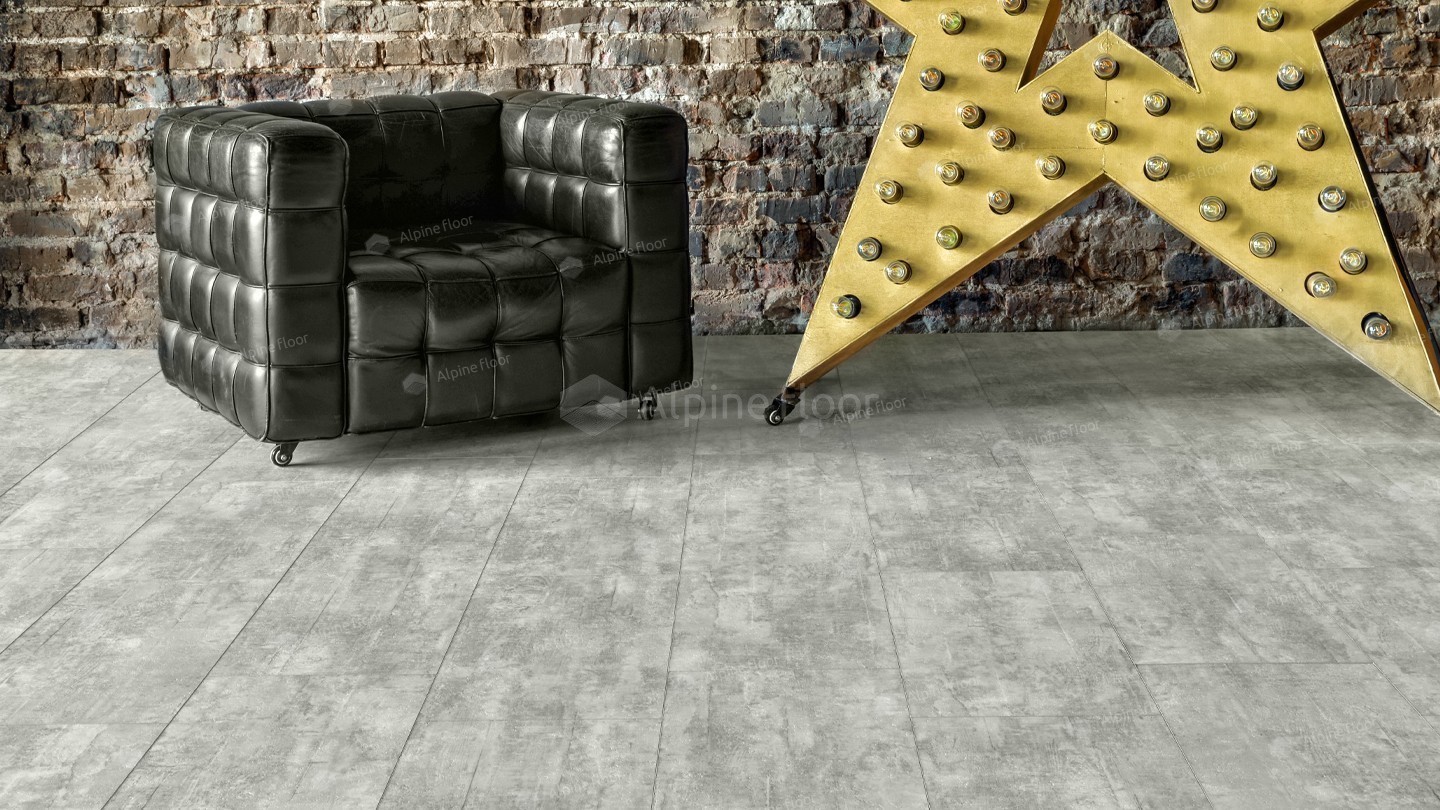 Кварцвиниловая плитка Alpine Floor клеевая Light Stone Ратленд ECO 15-9 608×303×2,5 фото в интерьере