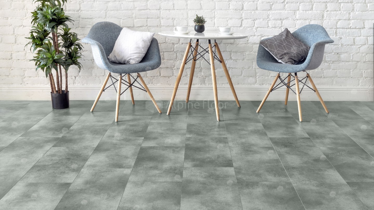 Кварцвиниловая плитка Alpine Floor клеевая Light Stone Бристоль ECO 15-10 608×303×2,5 фото в интерьере