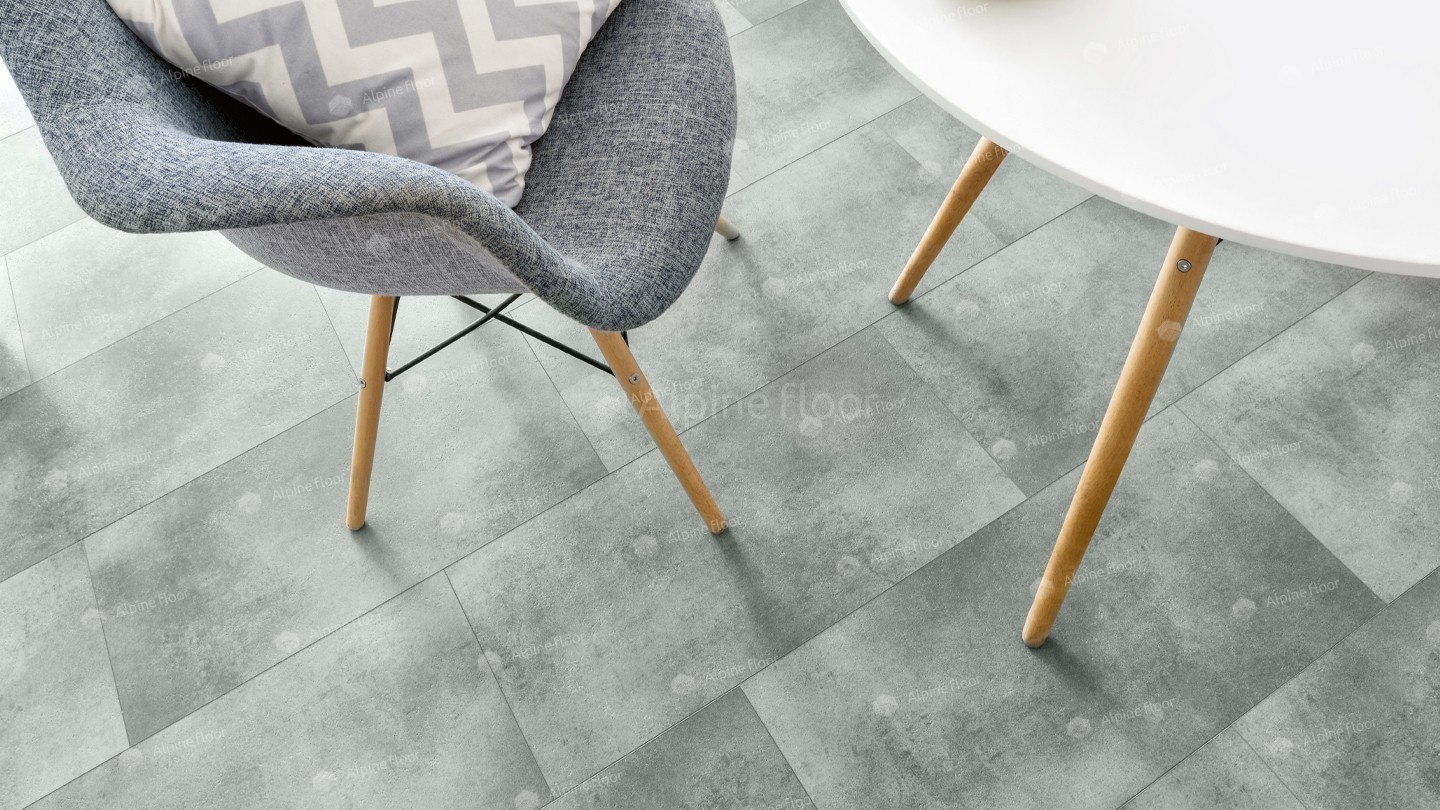 Кварцвиниловая плитка Alpine Floor клеевая Light Stone Бристоль ECO 15-10 608×303×2,5 фото в интерьере