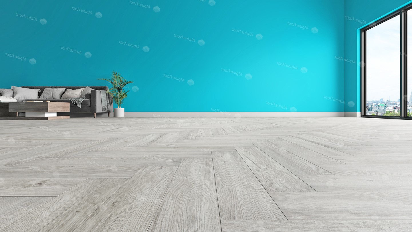 Кварцвиниловая плитка Alpine Floor клеевая Parquet LVT Снежный ECO 16-11 венгерская елка 590×118×2,5 фото в интерьере