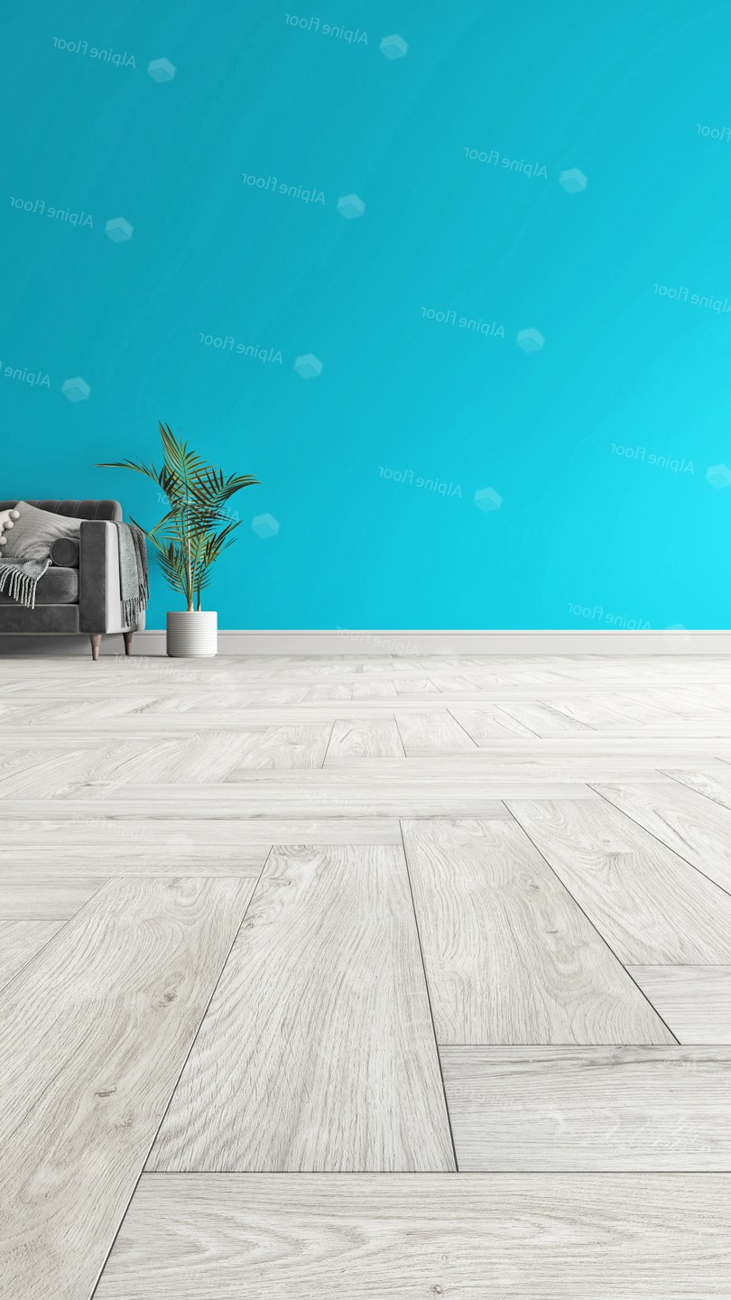 Кварцвиниловая плитка Alpine Floor клеевая Parquet LVT Снежный ECO 16-11 венгерская елка 590×118×2,5 фото в интерьере