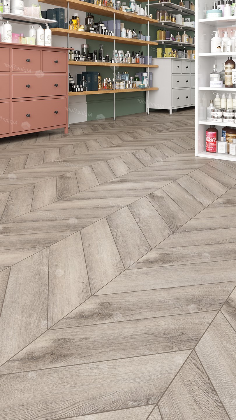 Кварцвиниловый SPC ламинат Alpine Floor Chevron Alpine Дуб Исида ECO 18-8 французская елка 600×127×5 фото в интерьере Кварцвиниловый SPC ламинат Alpine Floor Chevron Alpine Дуб Исида ECO 18-8 французская елка 600×127×5 фото в интерьере