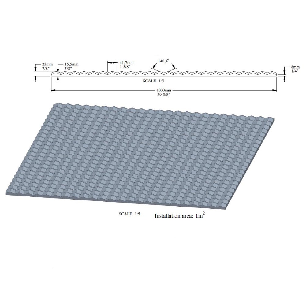 Стеновая панель под покраску Orac Decor W117 Slope 1000×1000×23