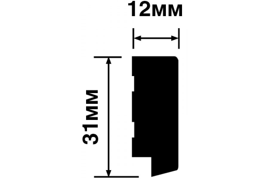 Финишный молдинг Hiwood LF124B GR3 2700×31×12