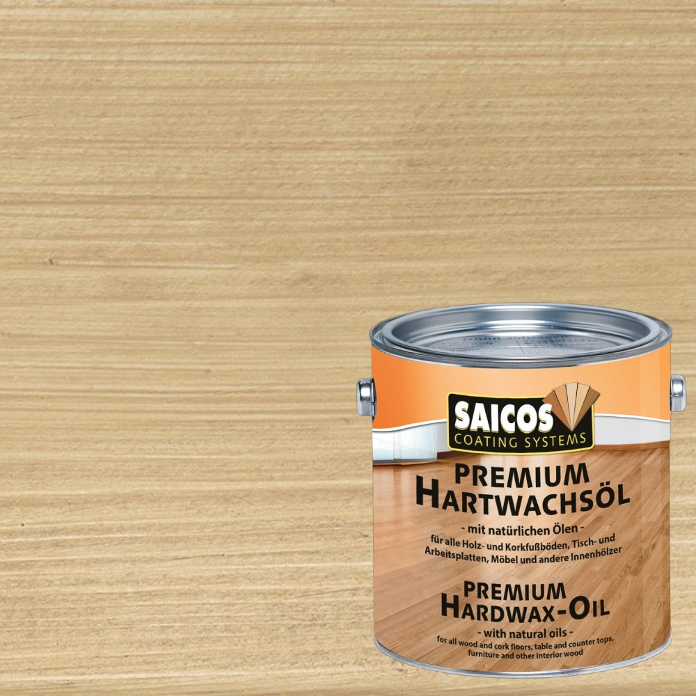Масло с твердым воском для пола Saicos Premium Hartwachsol цвет 3317 Серебристо-серый матовый 2,5 л