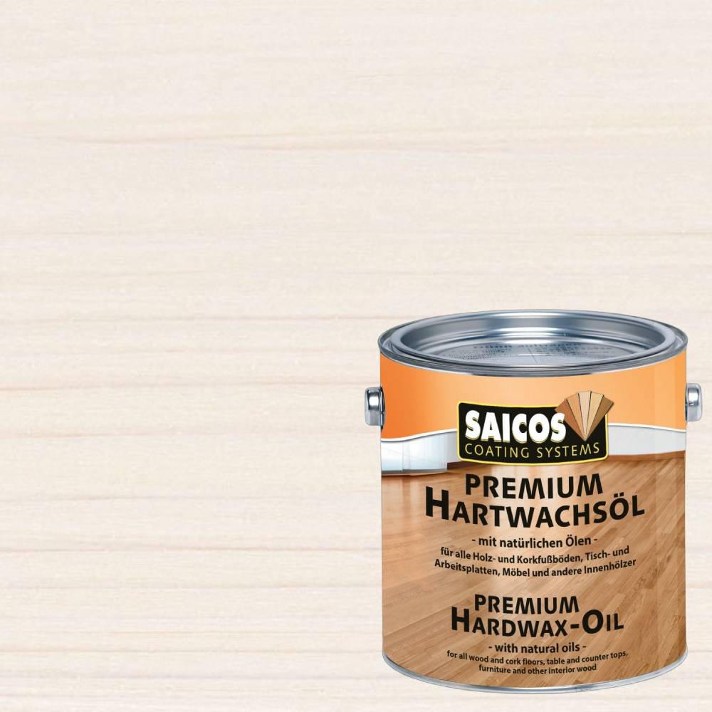 Масло с твердым воском для пола Saicos Premium Hartwachsol цвет 3308 Снежный матовый 0,125 л Масло с твердым воском для пола Saicos Premium Hartwachsol цвет 3308 Снежный матовый 0,125 л