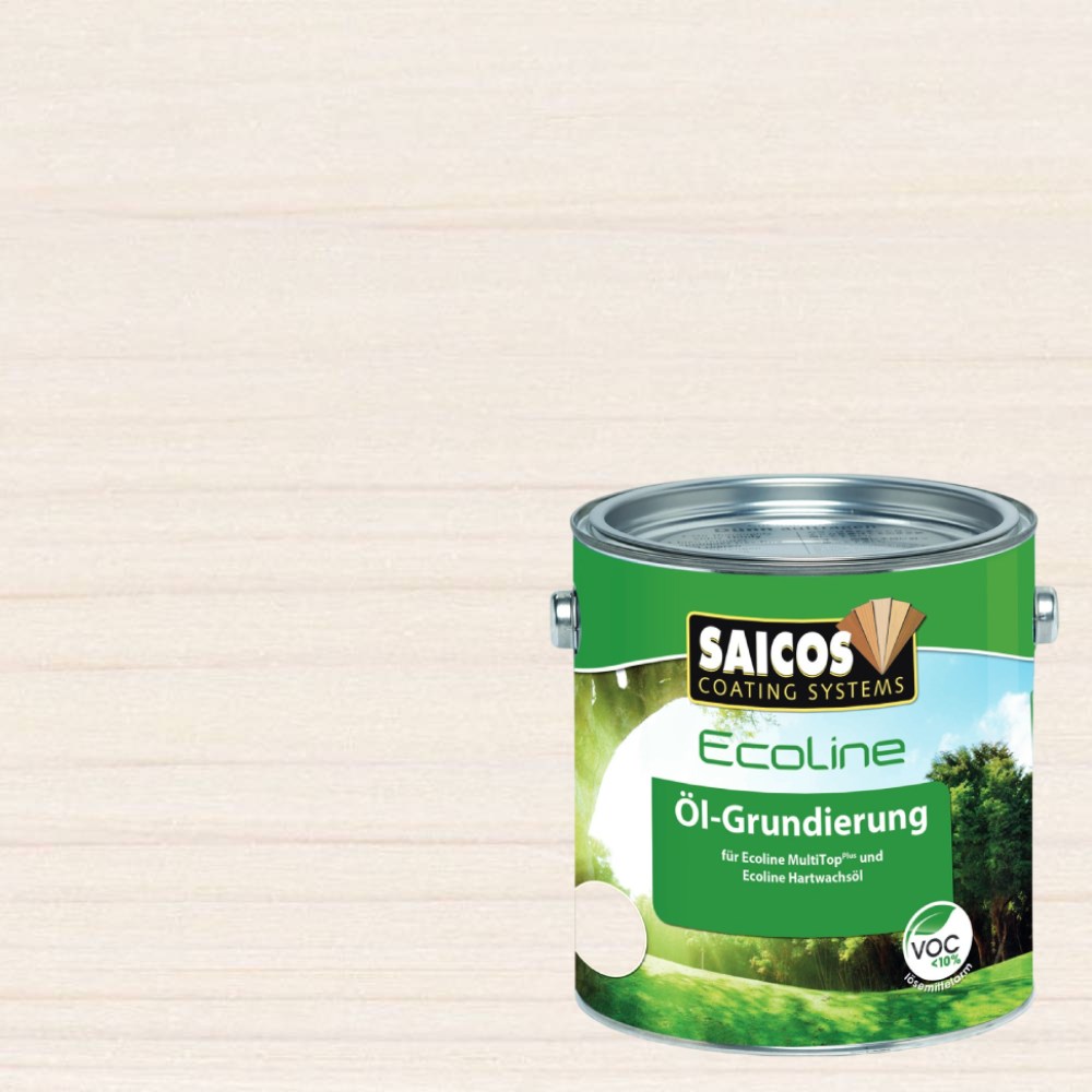Масло грунтовочное для дерева Saicos Ecoline Ol-Grundierung цвет 3409 Белый 0,125 л Масло грунтовочное для дерева Saicos Ecoline Ol-Grundierung цвет 3409 Белый 0,125 л