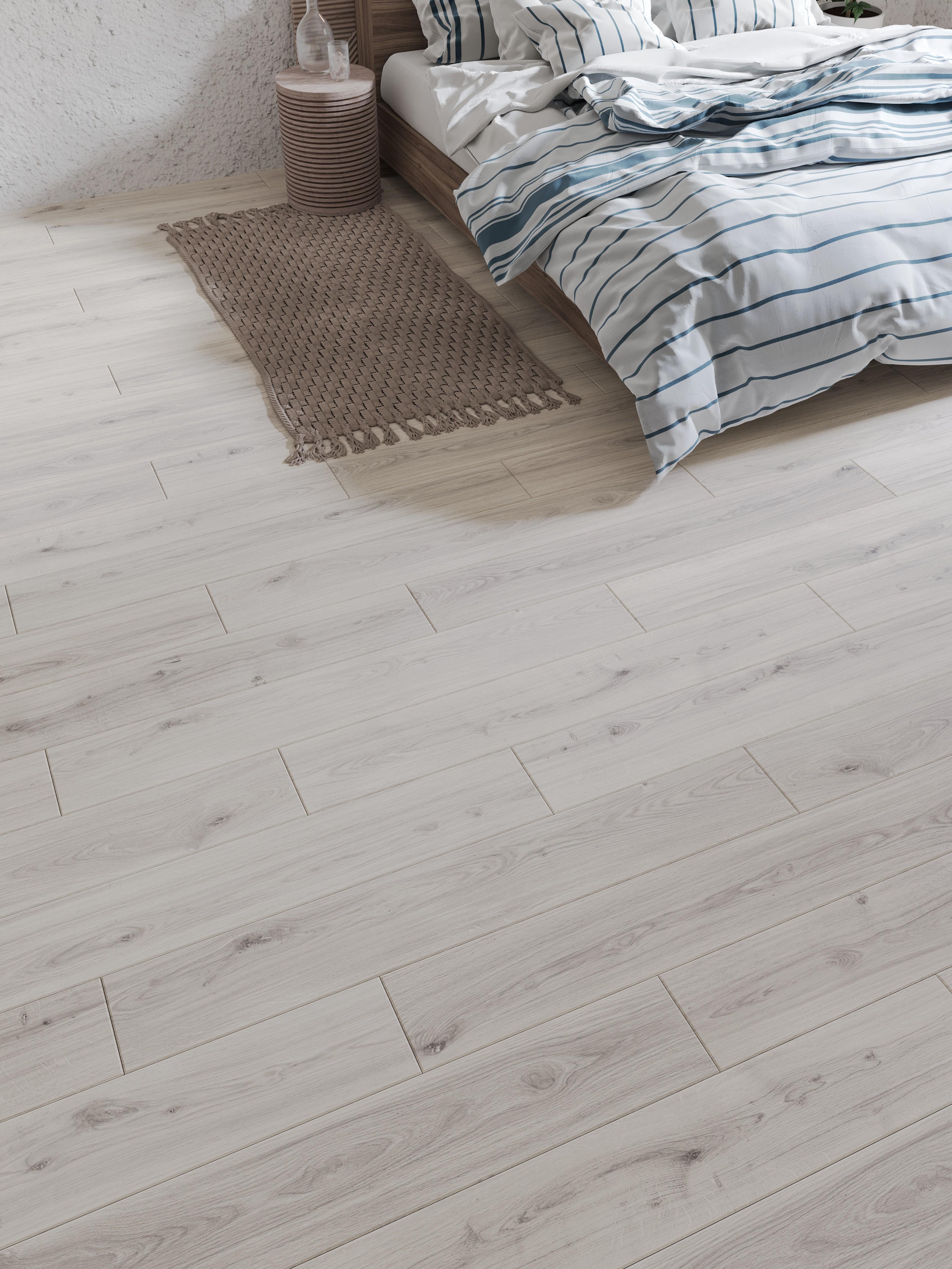 Ламинат Egger Pro Classic 8/33 Aqua+ Дуб Метико бежевый EPL216 1292×193×8 фото в интерьере