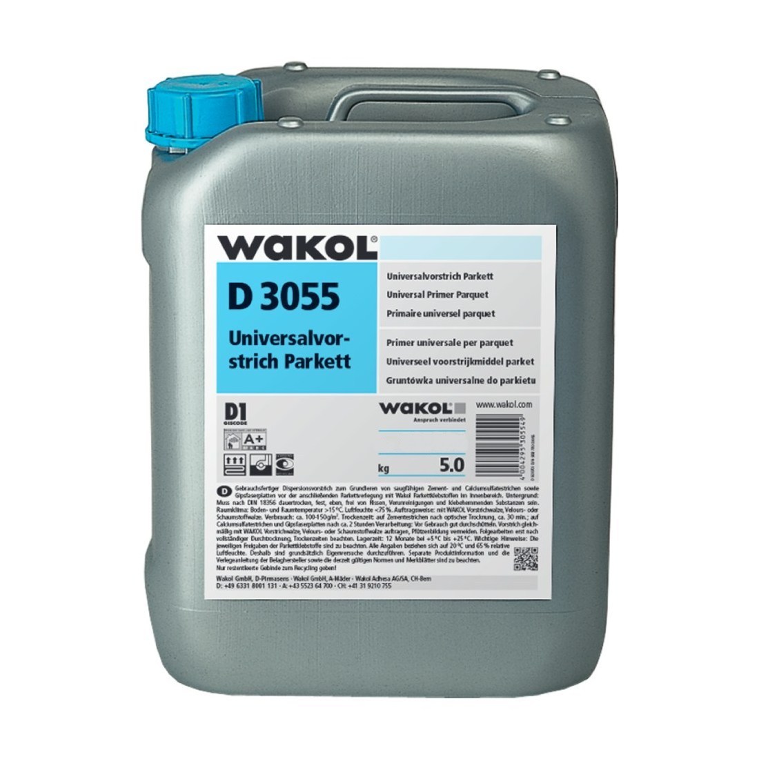 Грунтовка по стяжке WAKOL D 3055 полиуретановая на водной основе 5 кг