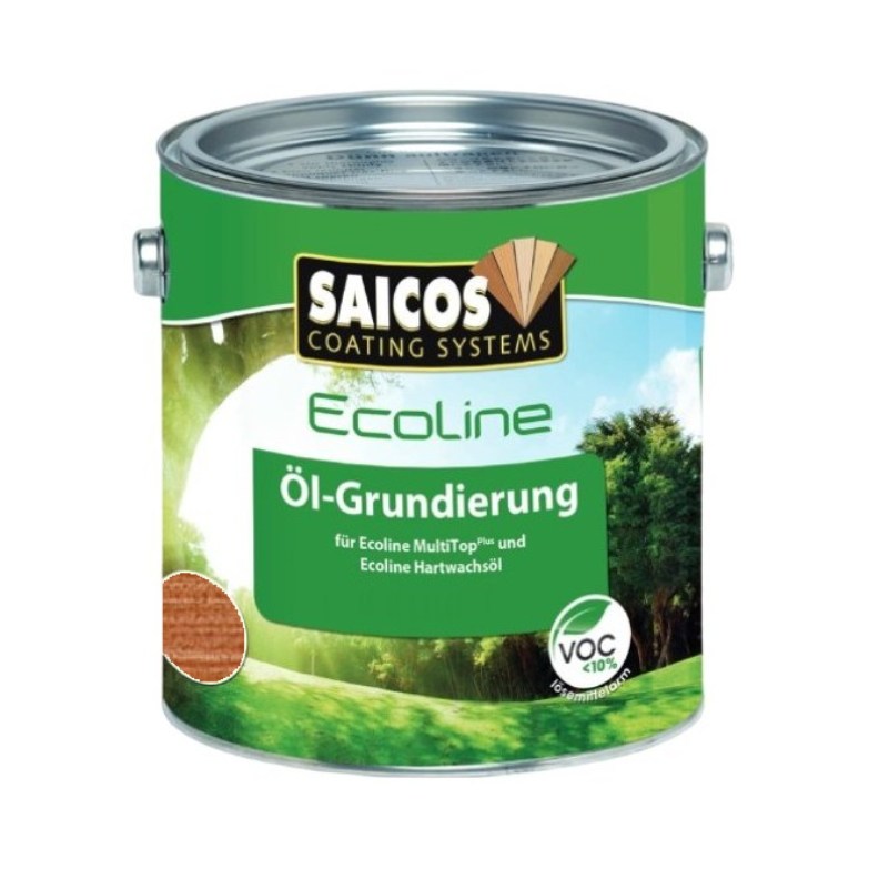 Масло грунтовочное для дерева Saicos Ecoline Ol-Grundierung цвет 3438 Махагони 0,125 л