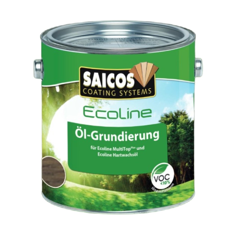 Масло грунтовочное для дерева Saicos Ecoline Ol-Grundierung цвет 3477 Графит 0,125 л