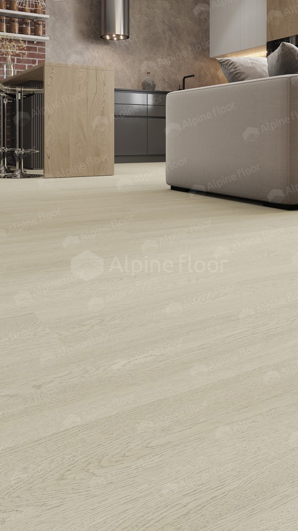 Кварцвиниловый SPC ламинат Alpine Floor Solo Plus Ленто ECO 14-501 1220×183×4 фото в интерьере