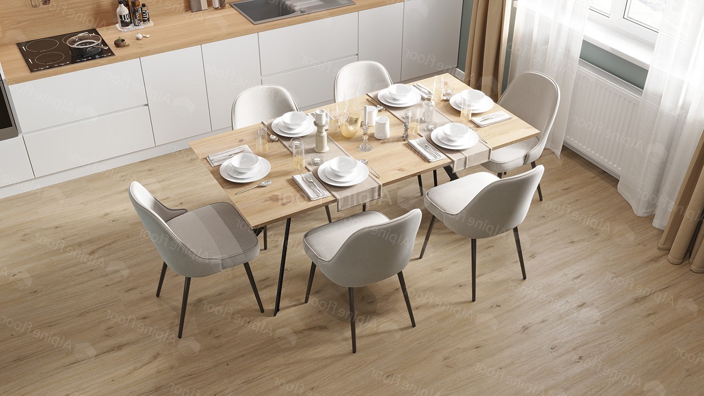Кварцвиниловый SPC ламинат Alpine Floor Solo Plus Ларго ECO 14-601 1220×183×4 фото в интерьере
