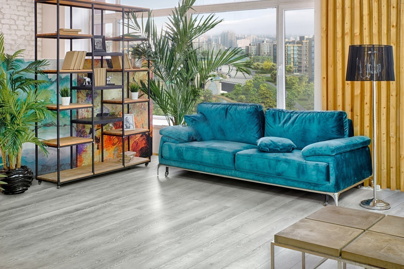 Кварцвиниловый SPC ламинат Alpine Floor Grand Sequoia Light Дейнтри ECO 11-1201 1220×183×3,5 фото в интерьере