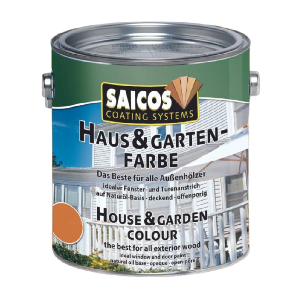 Краска укрывная для дерева Saicos Haus & Garten-Farbe цвет 2110 Желтая ель 0,125 л