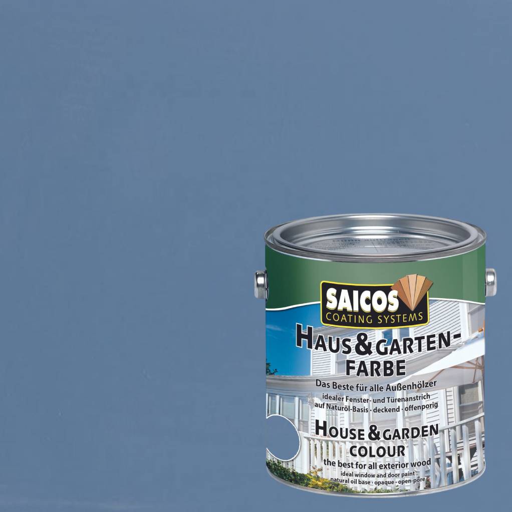 Краска укрывная для дерева Saicos Haus & Garten-Farbe цвет 2500 Сизый 0,125 л Краска укрывная для дерева Saicos Haus & Garten-Farbe цвет 2500 Сизый 0,125 л