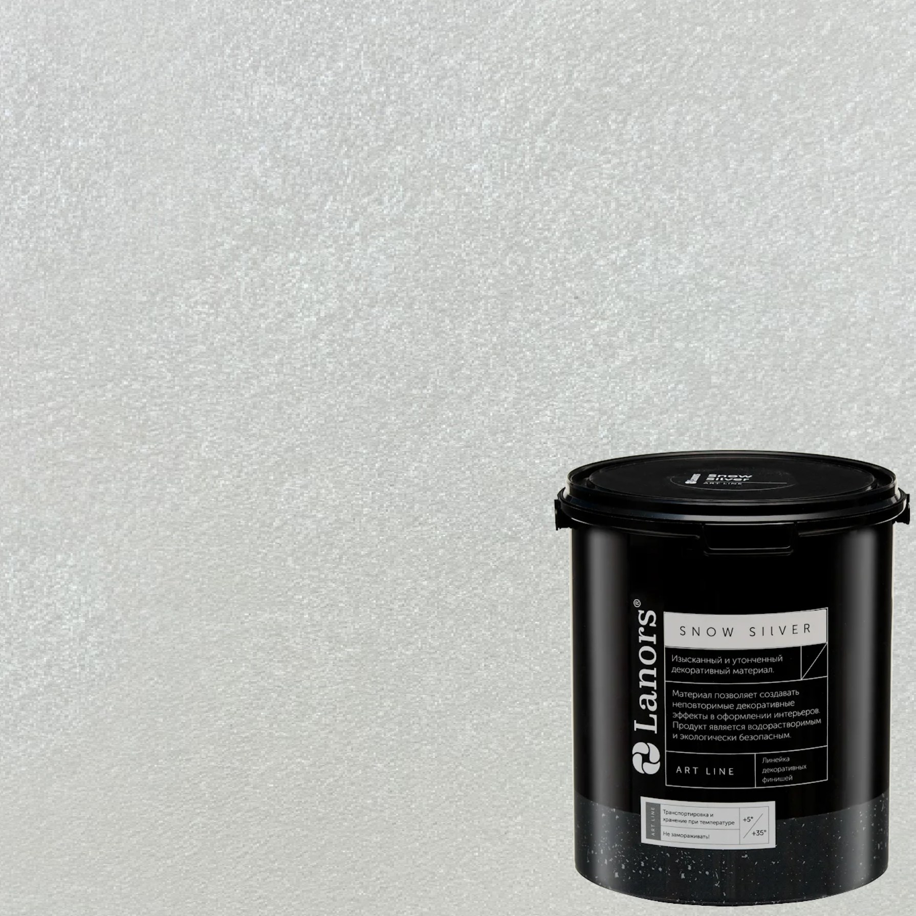 Краска декоративная Lanors Snow Silver SNS_002 3 кг Краска декоративная Lanors Snow Silver SNS_002 3 кг