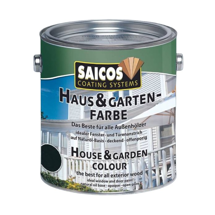 Краска укрывная для дерева Saicos Haus & Garten-Farbe цвет 2669 Английский зеленый 0,125 л