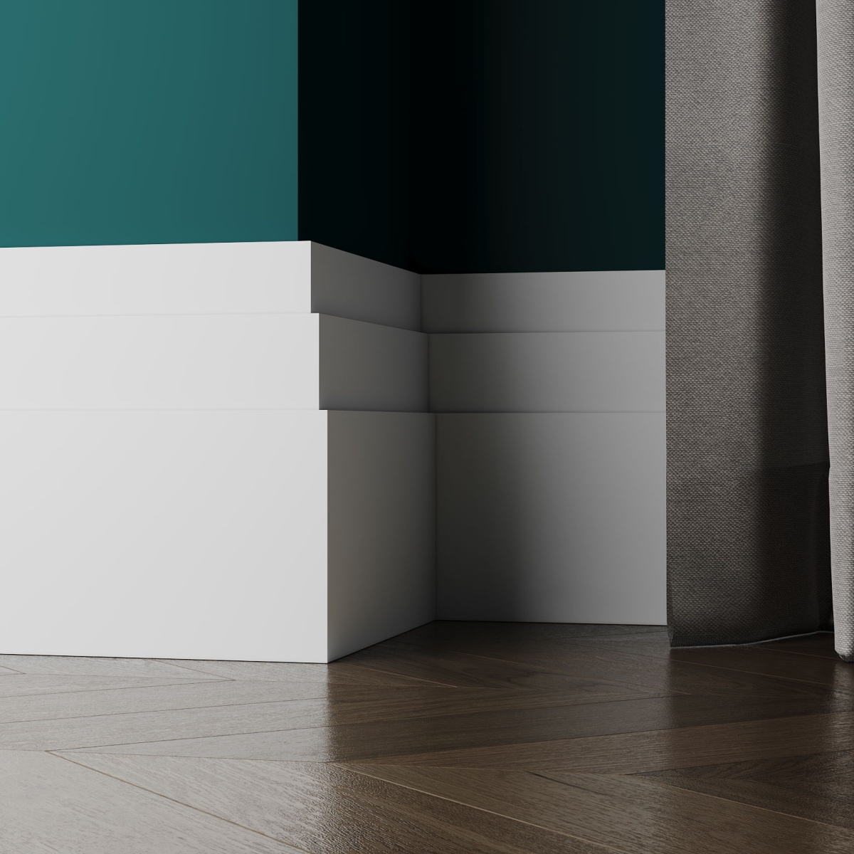 Плинтус под покраску Ultrawood Base 2021 i 2000×200×21 фото в интерьере