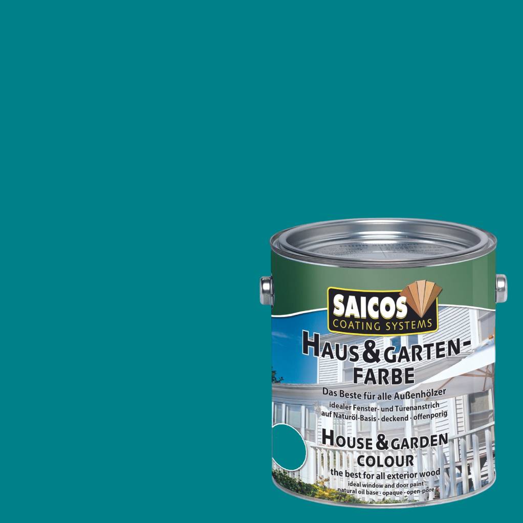 Краска укрывная для дерева Saicos Haus & Garten-Farbe цвет 2506 Сейшельский синий 0,125 л Краска укрывная для дерева Saicos Haus & Garten-Farbe цвет 2506 Сейшельский синий 0,125 л