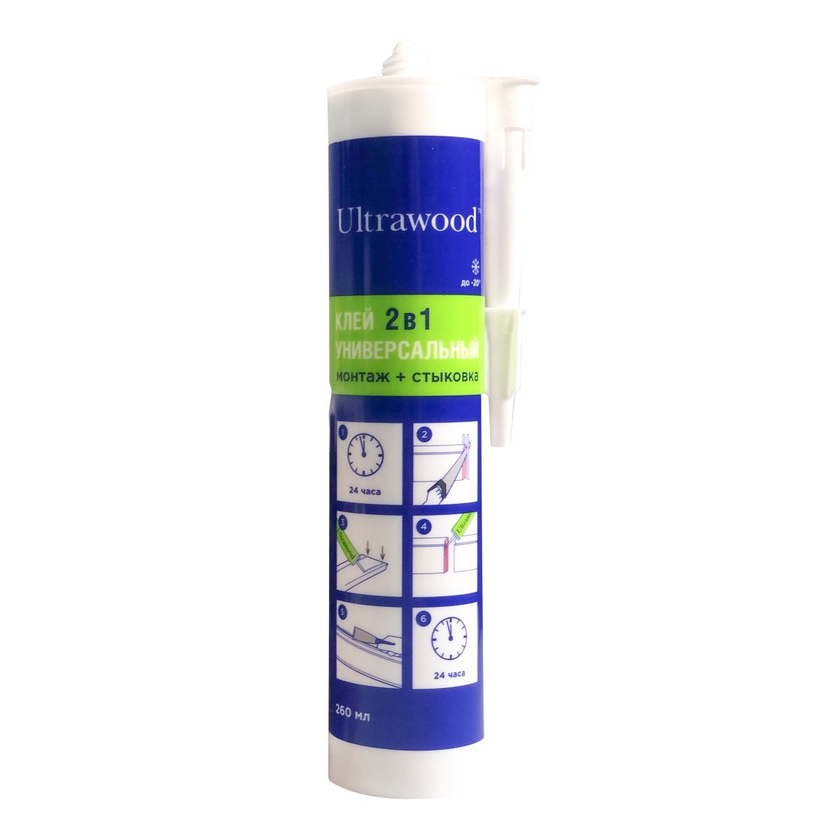 Клей монтажный 2 в 1 Ultrawood 260 мл