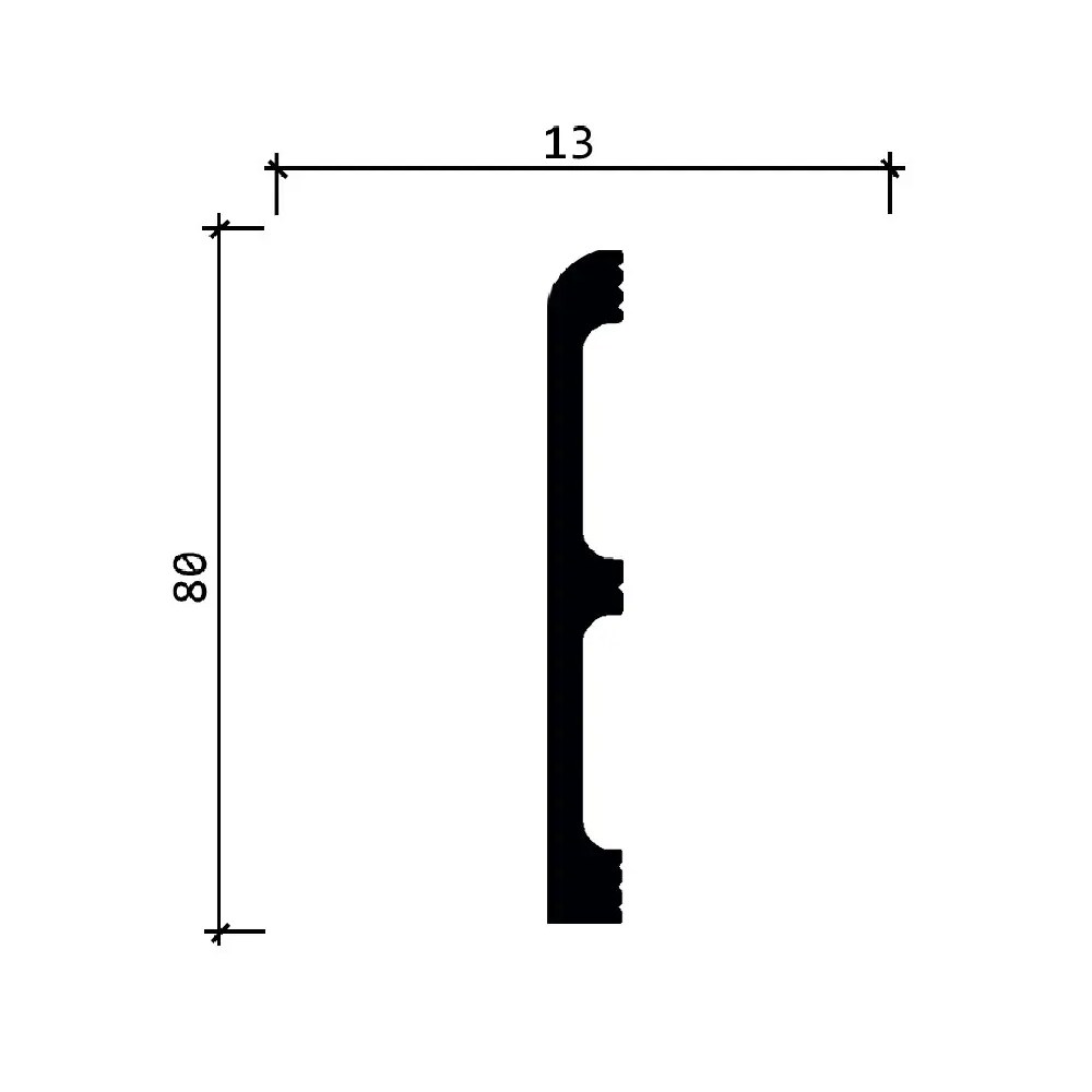 Плинтус Decor-Dizayn 706-89SH 2400×80×13 Плинтус Decor-Dizayn 706-89SH 2400×80×13