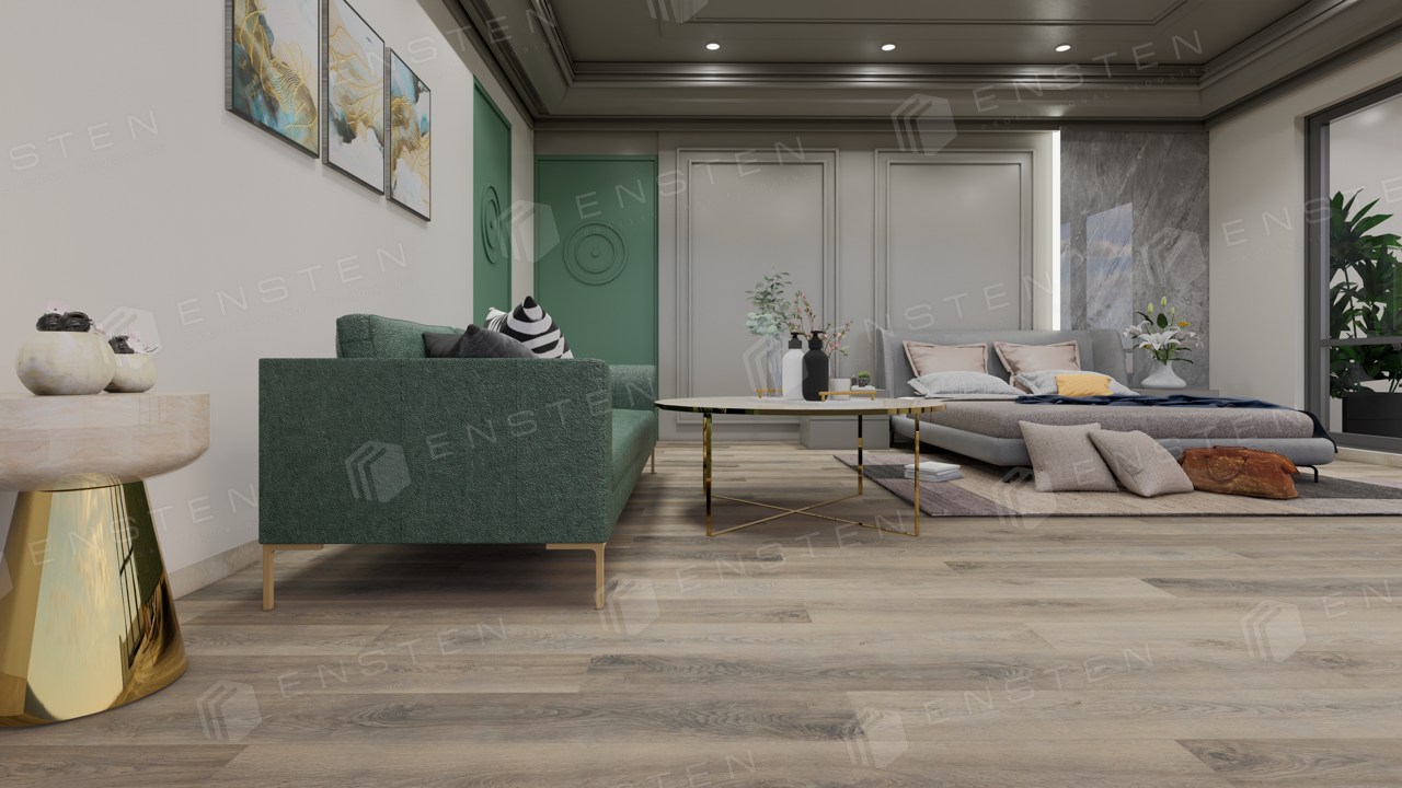 Кварцвиниловый SPC ламинат Ensten Hygge Циния ECO 102-19 1524×180×4 фото в интерьере Кварцвиниловый SPC ламинат Ensten Hygge Циния ECO 102-19 1524×180×4 фото в интерьере