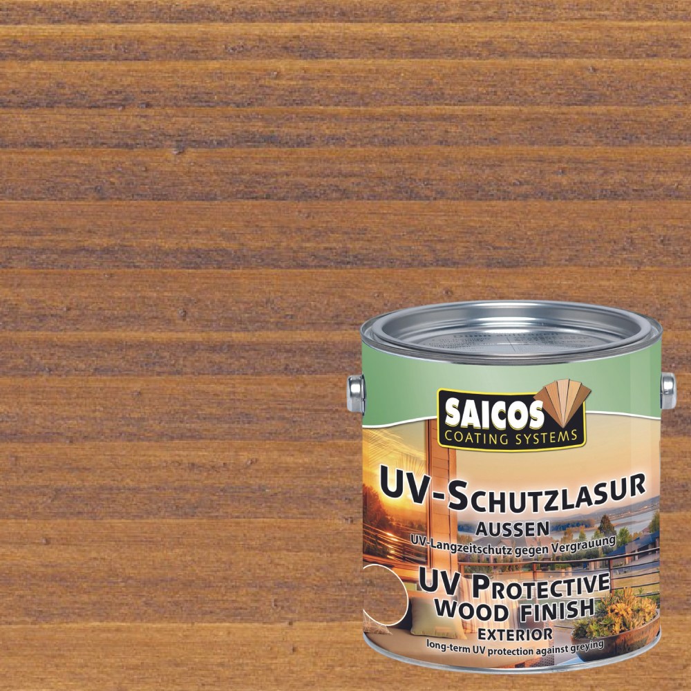 Лазурь для дерева Saicos UV-Schutzlasur Aussen цвет 1181 Орех 0,125 л Лазурь для дерева Saicos UV-Schutzlasur Aussen цвет 1181 Орех 0,125 л
