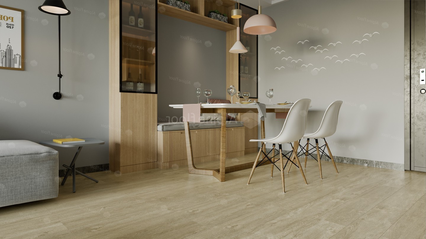 Кварцвиниловый SPC ламинат Alpine Floor Grand Sequoia Superior Aba Сонома ECO 11-303 1220×183×8 фото в интерьере