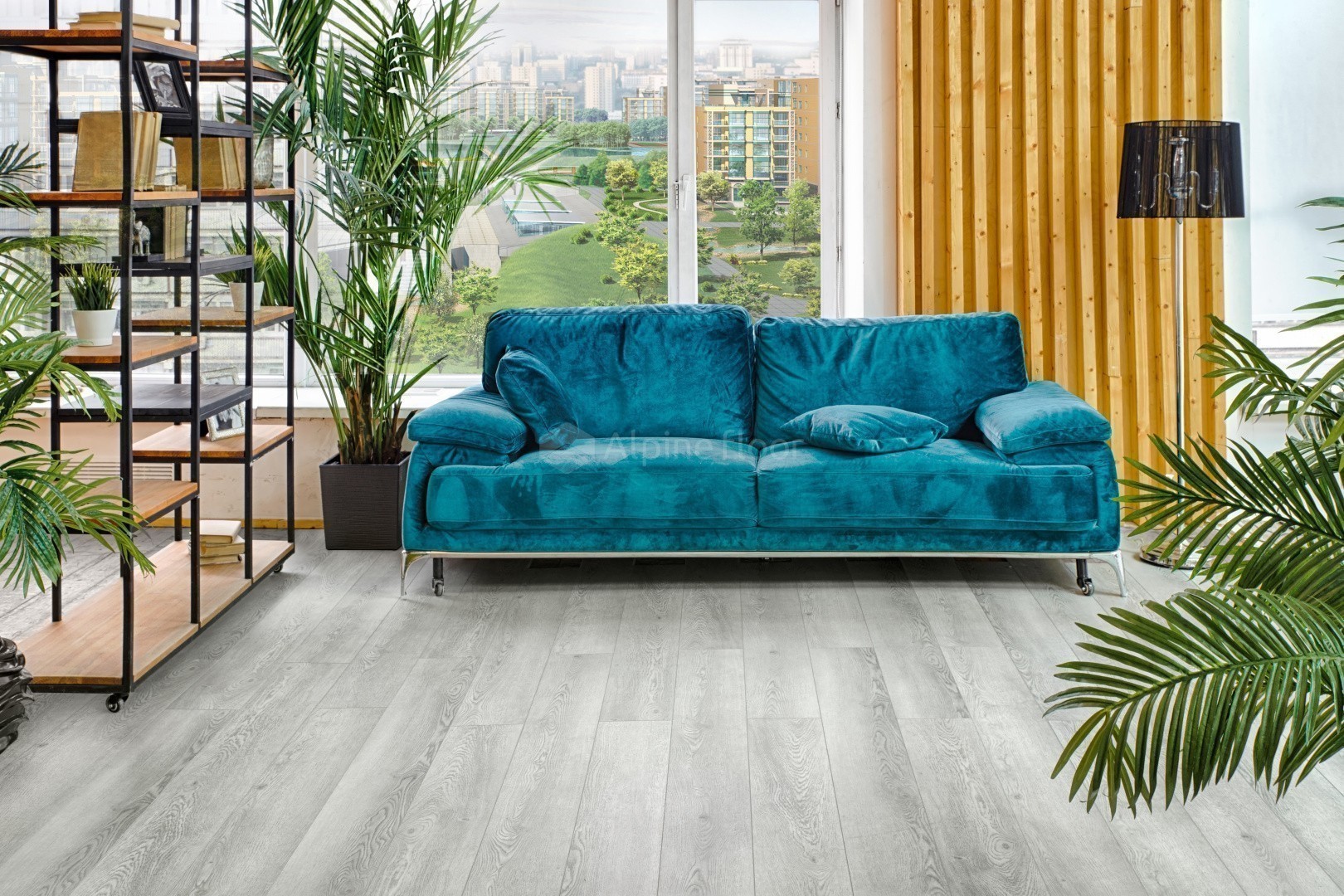 Кварцвиниловая плитка Alpine Floor клеевая Grand Sequoia LVT Дейнтри ECO 11-1202 1219,2×184,15×2,5 фото в интерьере