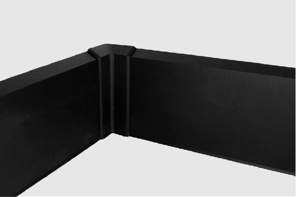 Угол внутренний пластиковый для плинтуса Modern Decor черный матовый 70 мм