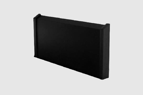 Заглушка пластиковая для плинтуса Modern Decor прямая черная матовая 70 мм 2 шт/уп