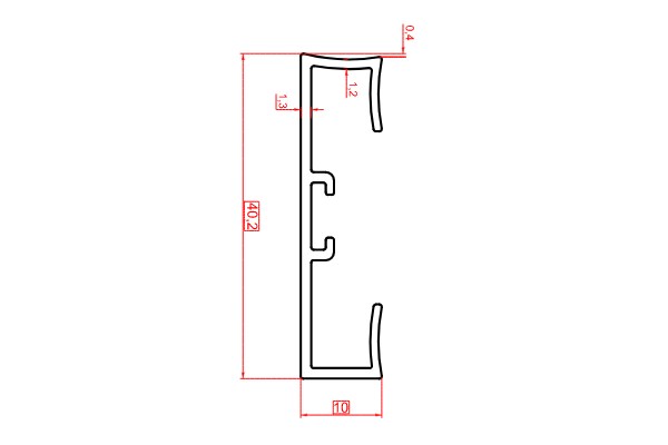 Плинтус алюминиевый Modern Decor C-40 серебро матовое 2950×40×10