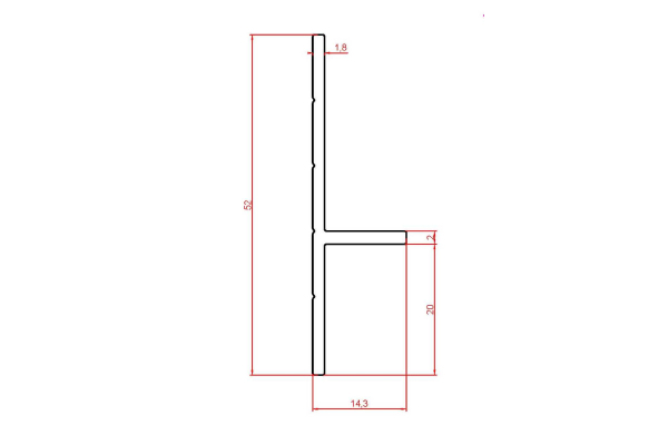 Плинтус алюминиевый теневой Modern Decor золото 2000×20×12,5