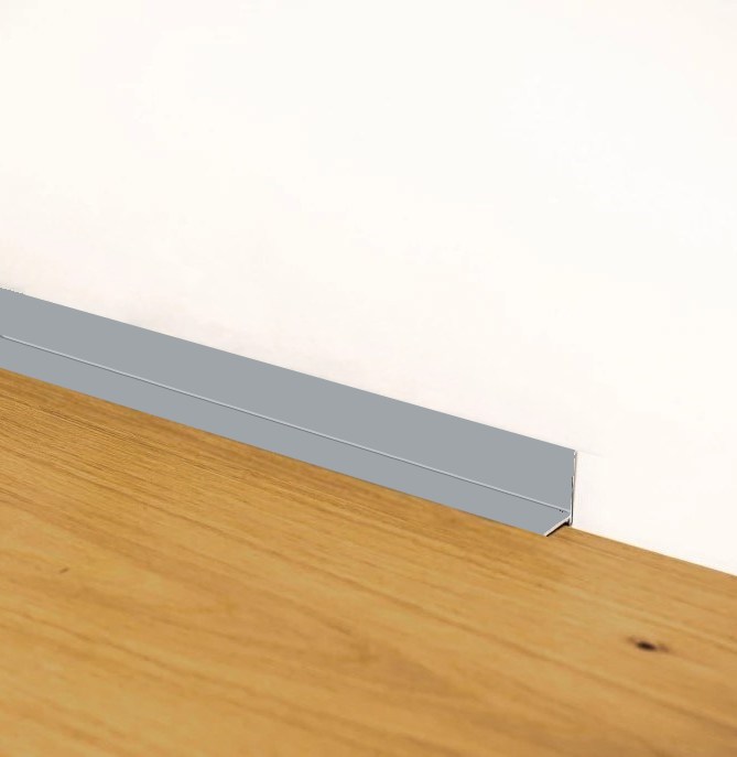 Микроплинтус алюминиевый Modern Decor серебро 2000×10×18 Микроплинтус алюминиевый Modern Decor серебро 2000×10×18