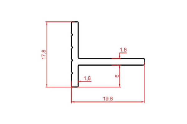 Микроплинтус алюминиевый Modern Decor золото 2000×10×18