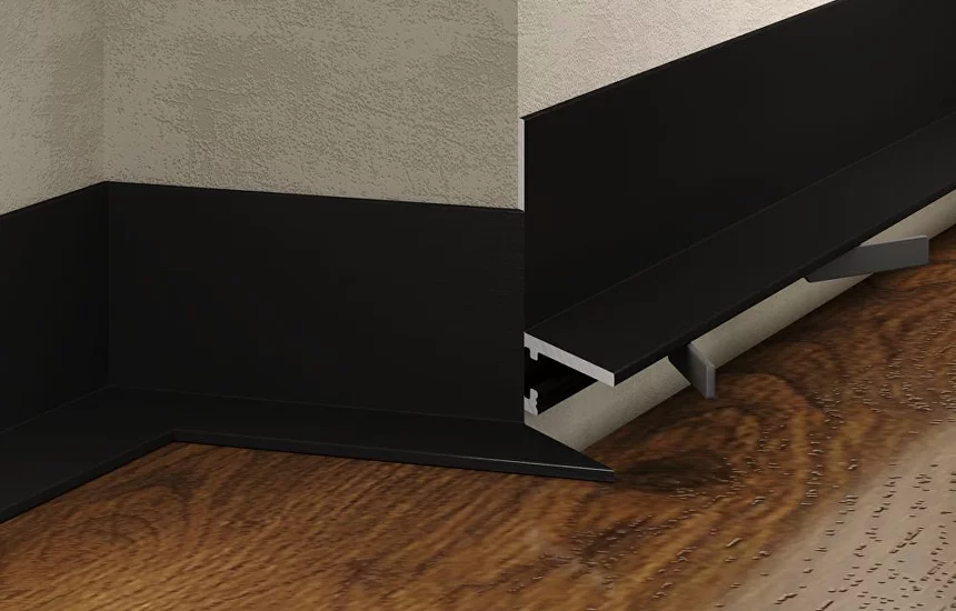 Микроплинтус алюминиевый Laconistiq MICRO L Max Черный RAL 9005 18-21-245 матовый 2450×35,8×16,2 Микроплинтус алюминиевый Laconistiq MICRO L Max Черный RAL 9005 18-21-245 матовый 2450×35,8×16,2