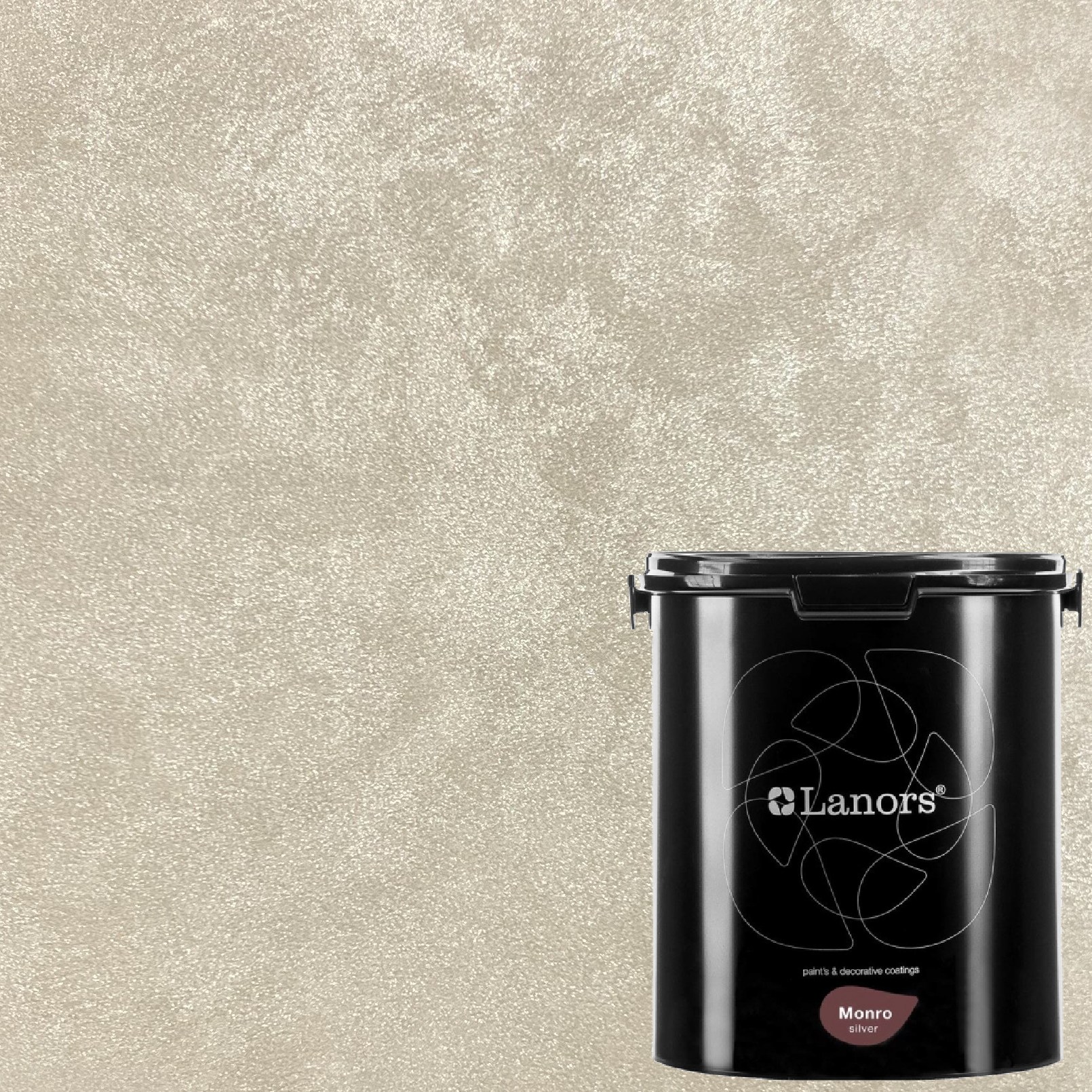 Краска декоративная Lanors Monro Silver цвет MS_001 3 кг