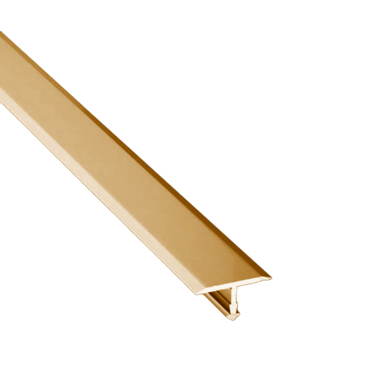 Порожек алюминиевый Modern Decor Т-образный золото матовое 3000×10×9,1