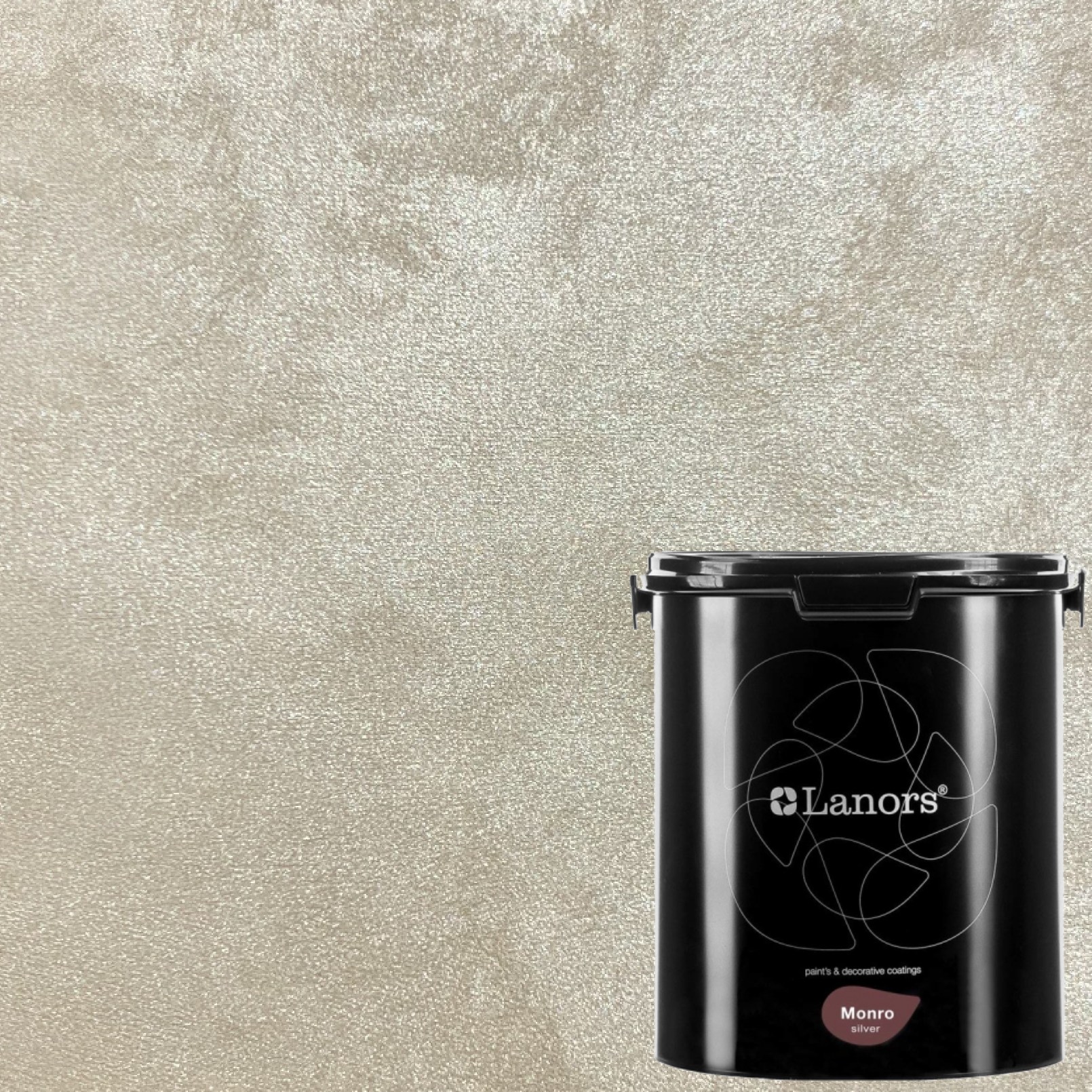 Краска декоративная Lanors Monro Silver цвет MS_004 3 кг