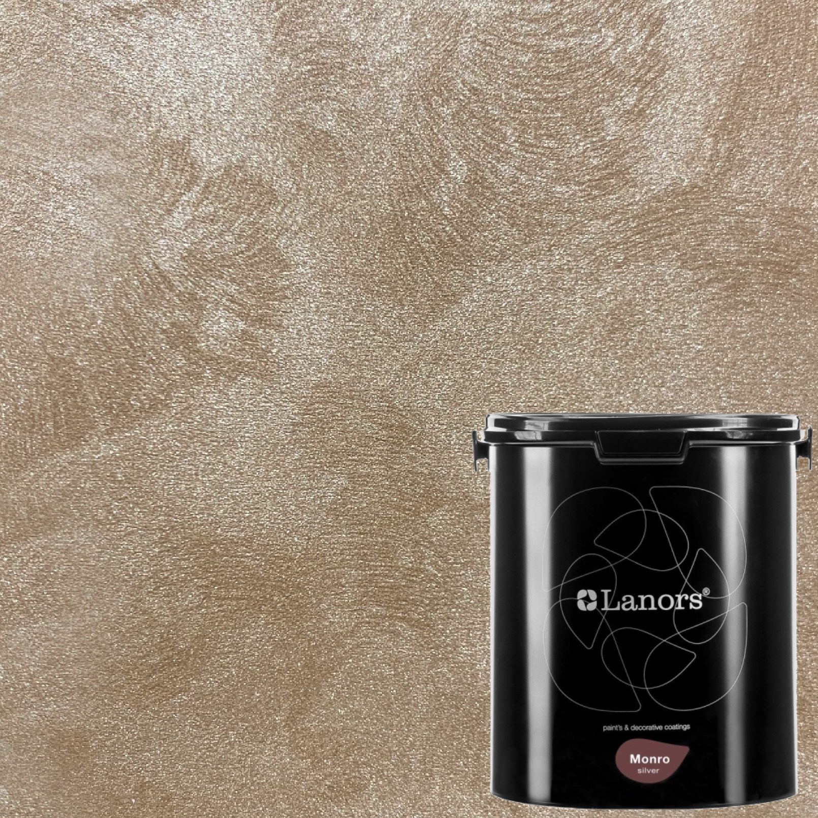 Краска декоративная Lanors Monro Silver цвет MS_020 3 кг