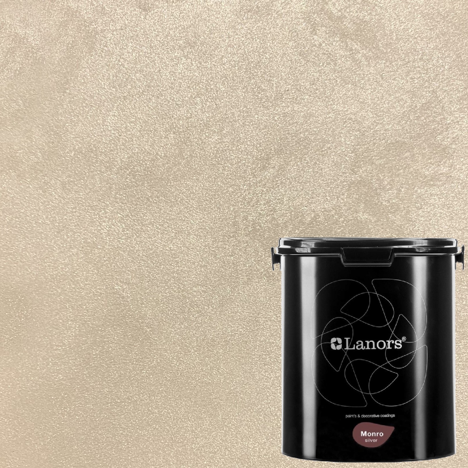 Краска декоративная Lanors Monro Silver цвет MS_000 цвет базы 3 кг