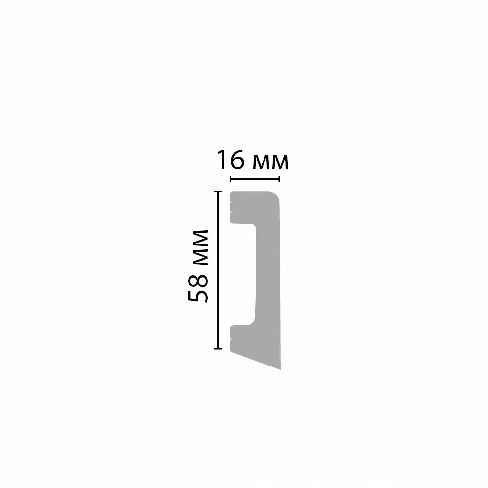 Плинтус Decomaster Бук светлый D234-72 2400×58×16