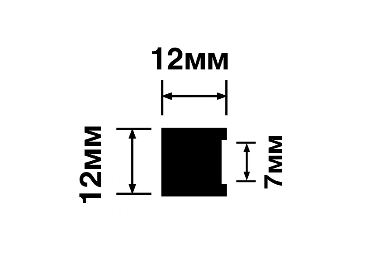 Молдинг из полистирола под покраску Hiwood MD12V1 2700×12×12