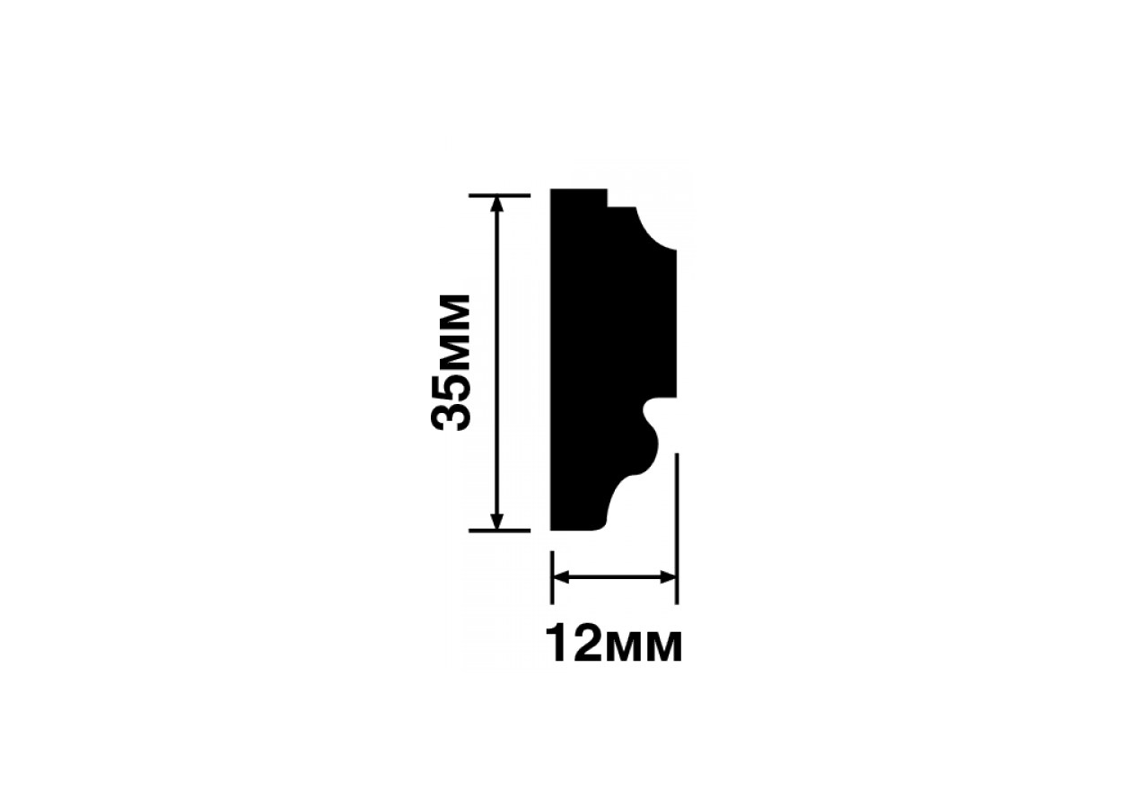Молдинг из полистирола под покраску Hiwood D35V1 2000×35×12
