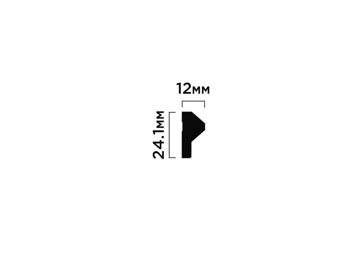 Финишный молдинг под покраску Hiwood LF136A NP 2700×24,1×12