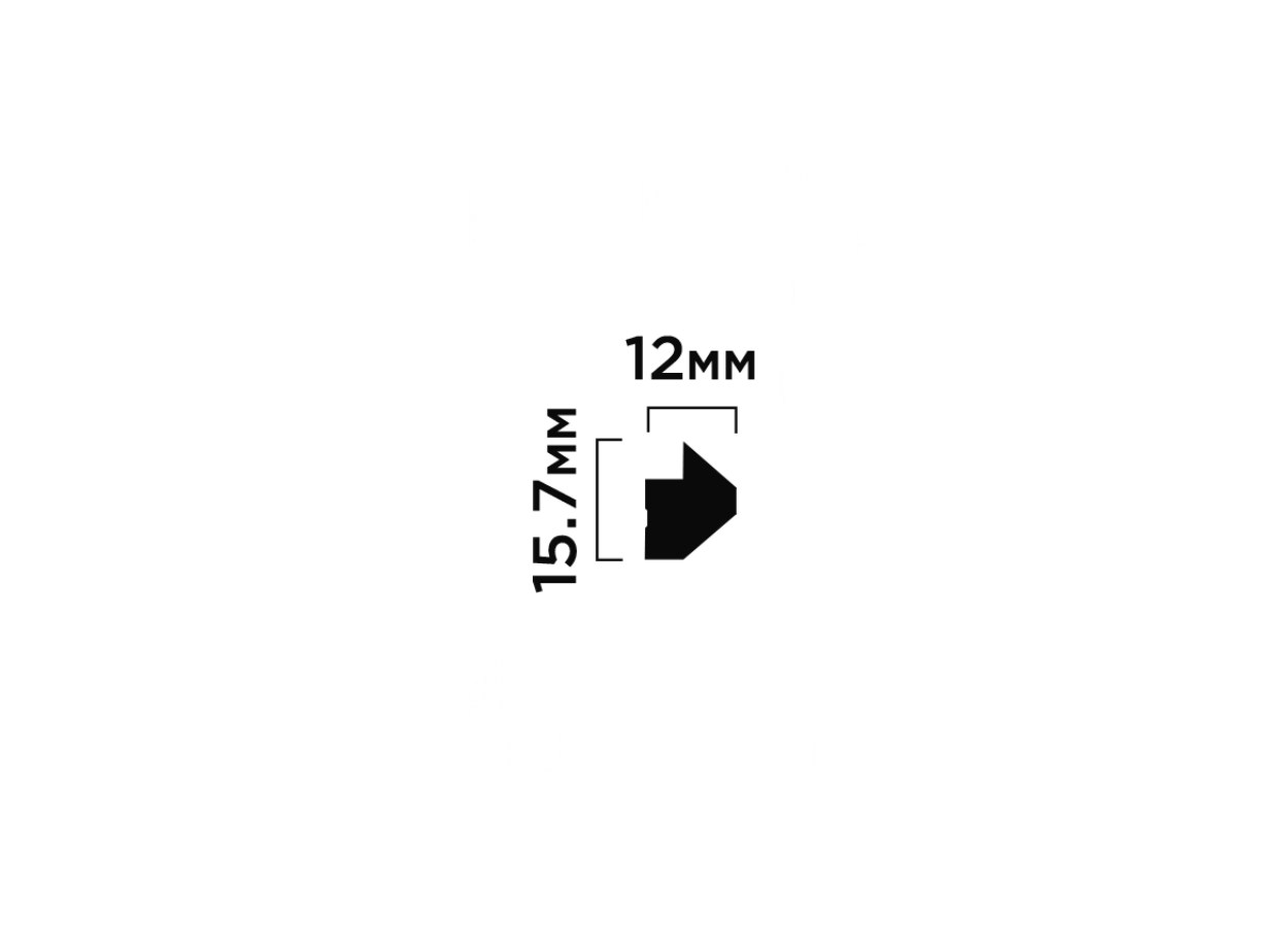 Финишный молдинг под покраску Hiwood LF136B NP 2700×15,7×12