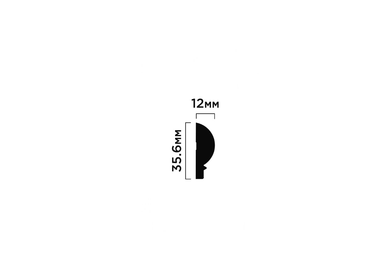 Финишный молдинг под покраску Hiwood LF137A NP 2700×35,6×12
