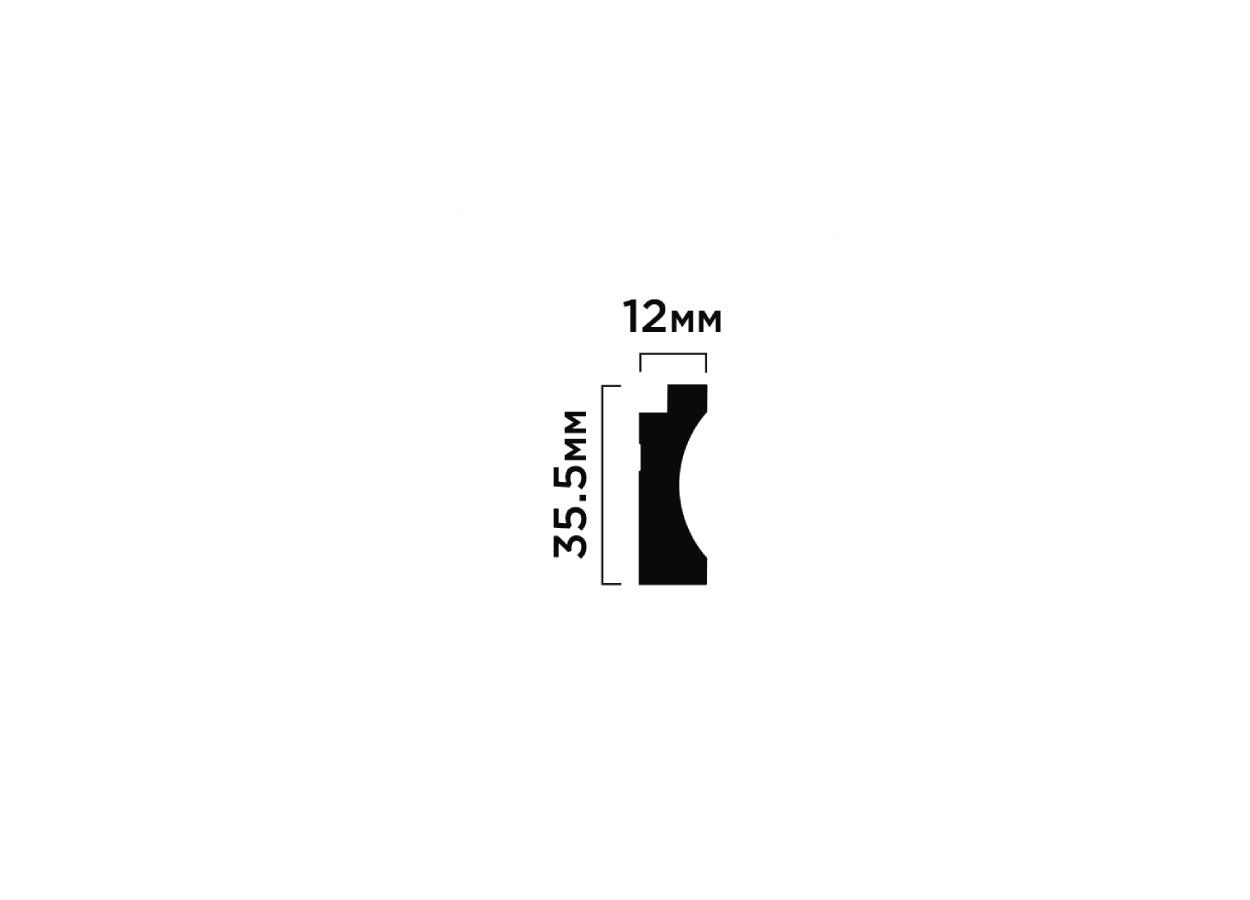 Финишный молдинг под покраску Hiwood LF138B NP 2700×35,5×12
